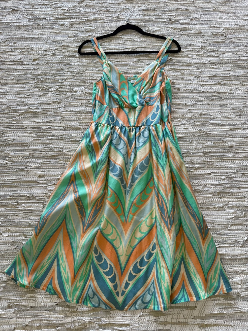 Anthropologie Multicolor Silk Midi Dress